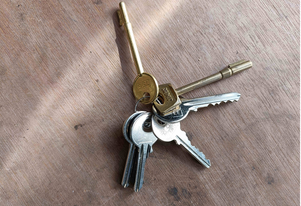 bunch of keys - there are an alarming number of burglaries with a key