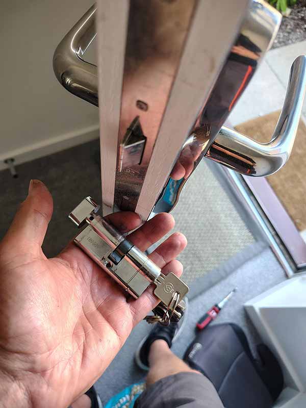 Lock removed from locking mechanism